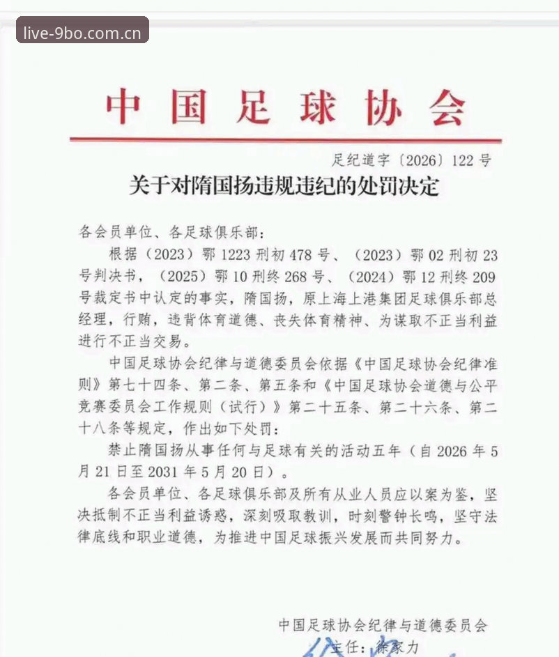 博娱乐官网入口 中国足协第三批禁足名单全面评测:65人重罚背后的足球生态反思